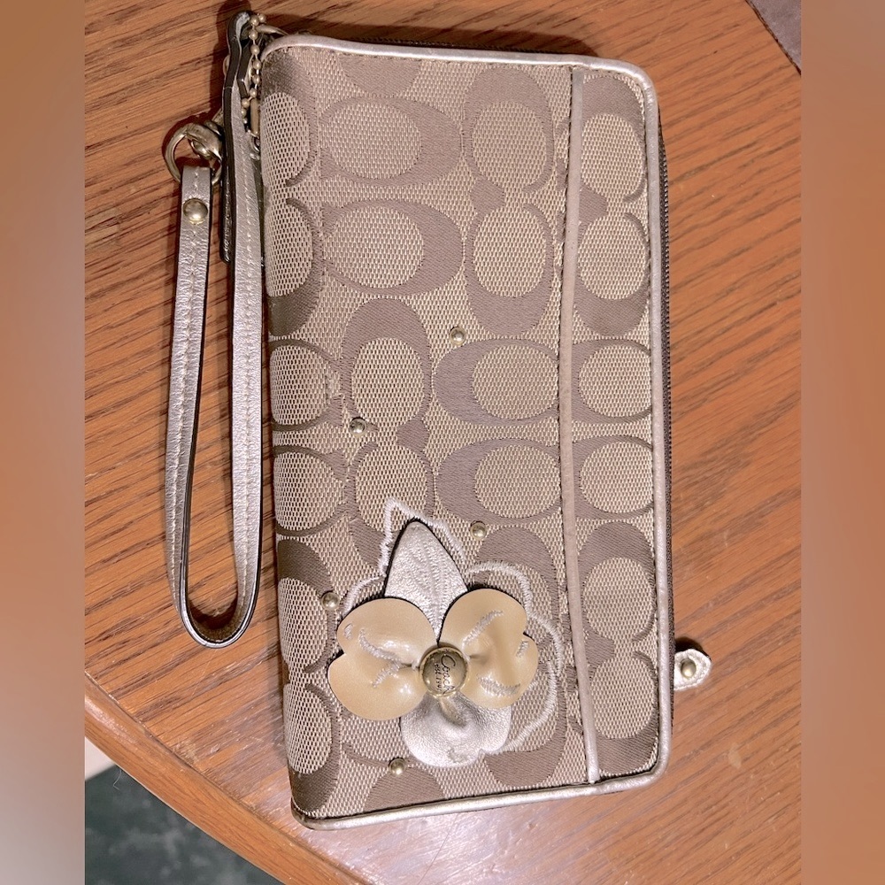 Coach zip around wallet